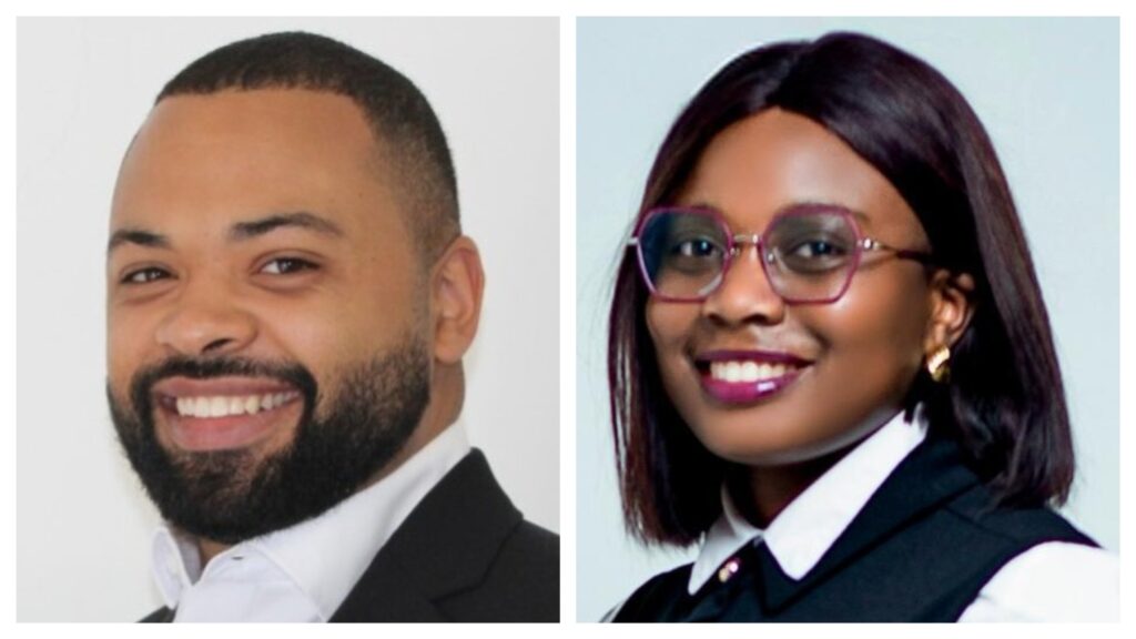 MixCollage-03-Jun-2026-12-20-PM-3233 - The Brief | Namibia's Leading Business & Financial News Two professional headshots side by side: left a smiling man in a suit, right a smiling woman in a blazer with glasses and dark hair.
