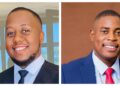 MixCollage-15-Jun-2026-09-48-AM-406 - The Brief | Namibia's Leading Business & Financial News Two young men in business attire smiling; left photo outdoors near windows, right photo in a studio with a brown backdrop.