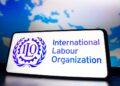 international labour org - The Brief | Namibia's Leading Business & Financial News Screen displaying the International Labour Organization logo with blue text and laurel emblem on a white display.